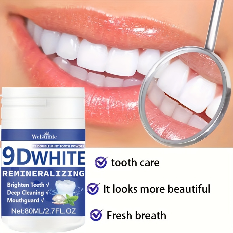 Teeth Whitening App - 9D White Remineralizing Hydroxyapatite Tooth Powder,