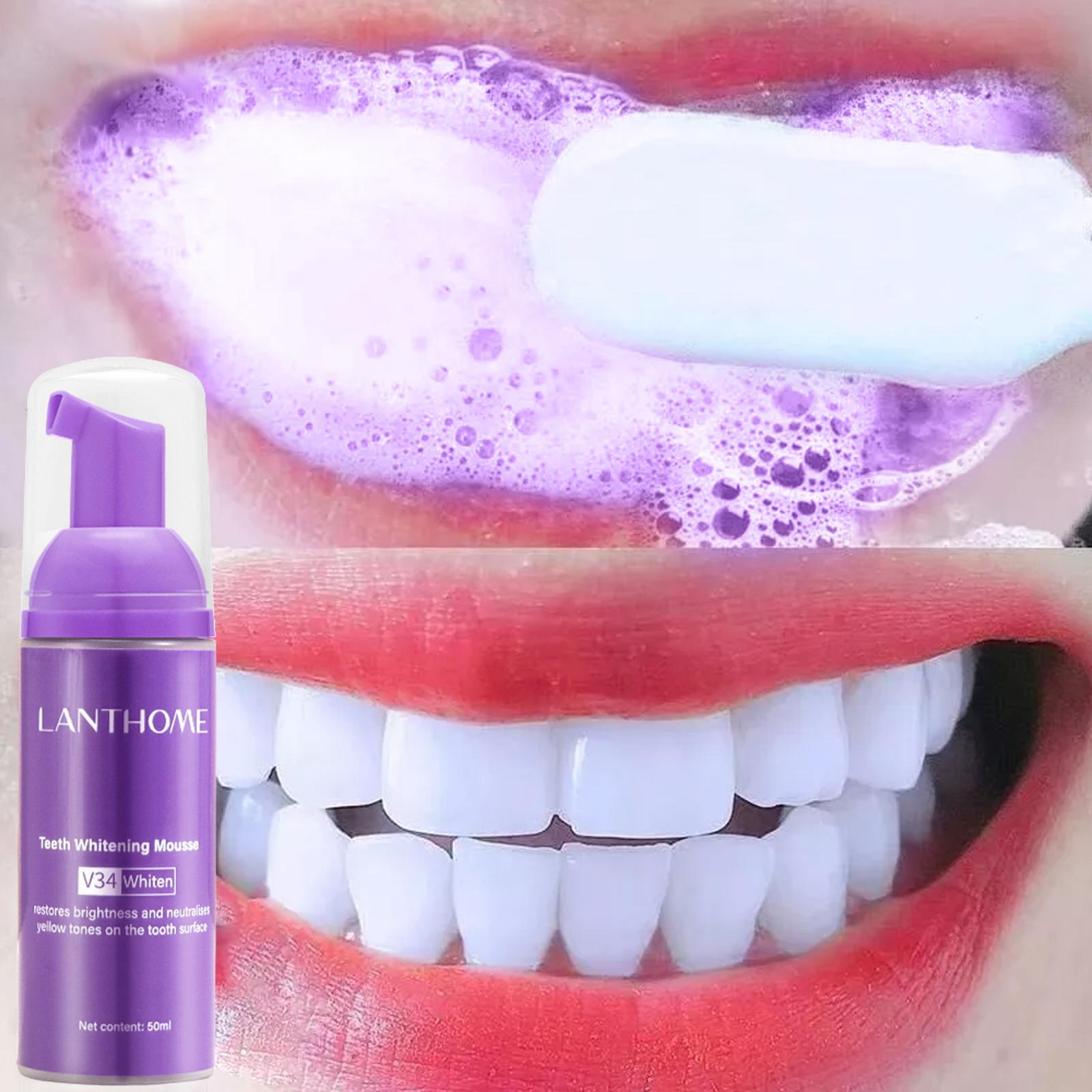 Teeth Whitening Yellow Teeth - V34 Mousse Teeth Cleaning Toothpaste Effective