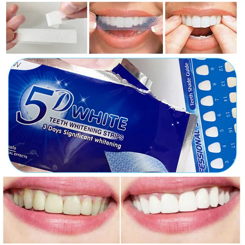 Teeth Whitening Yellow Teeth - 1-12pcs 5D Whitening Teeth Stickers White