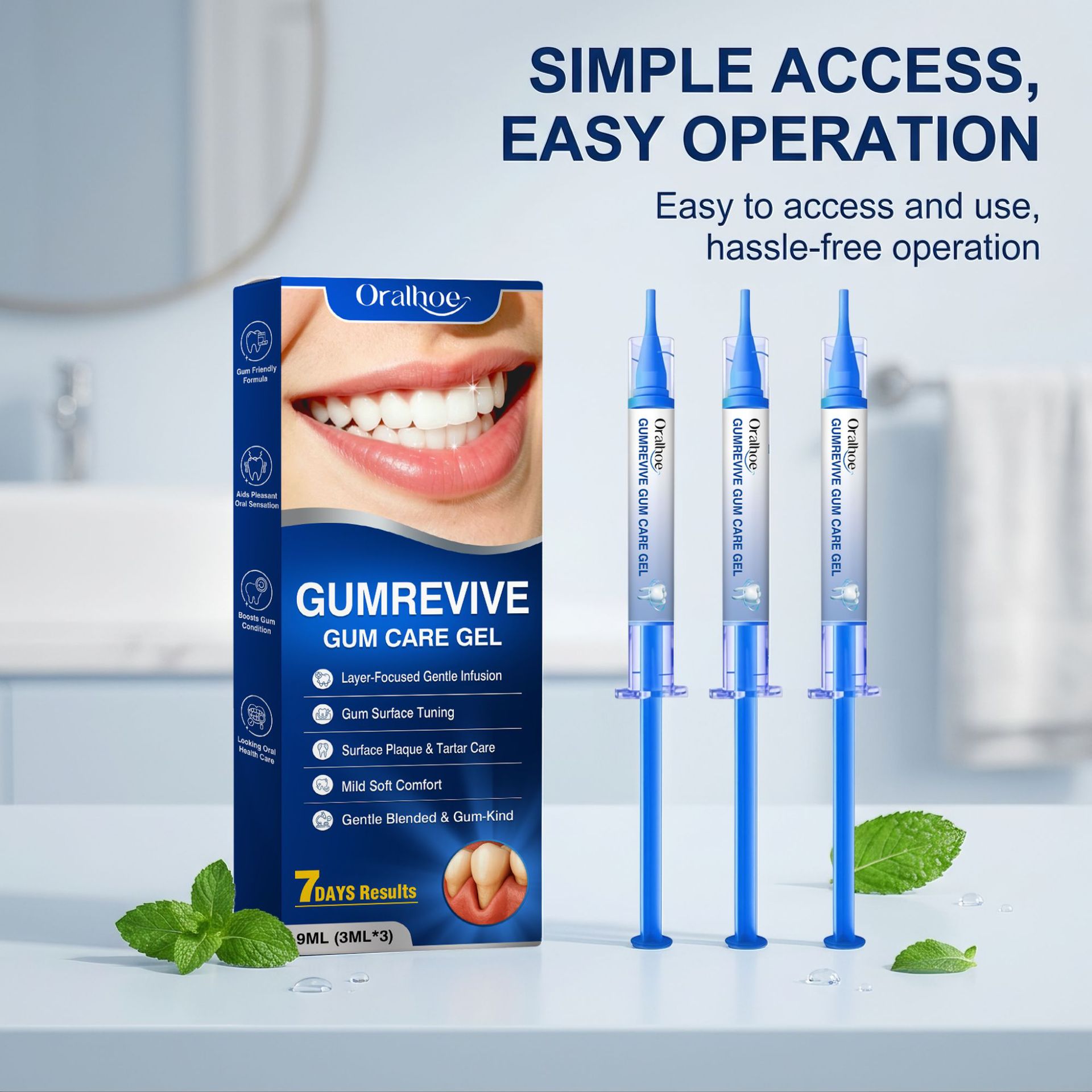 Teeth Whitening Gels Used By Dentists - Oral Care Gel 3Pcs Gum Cleaning