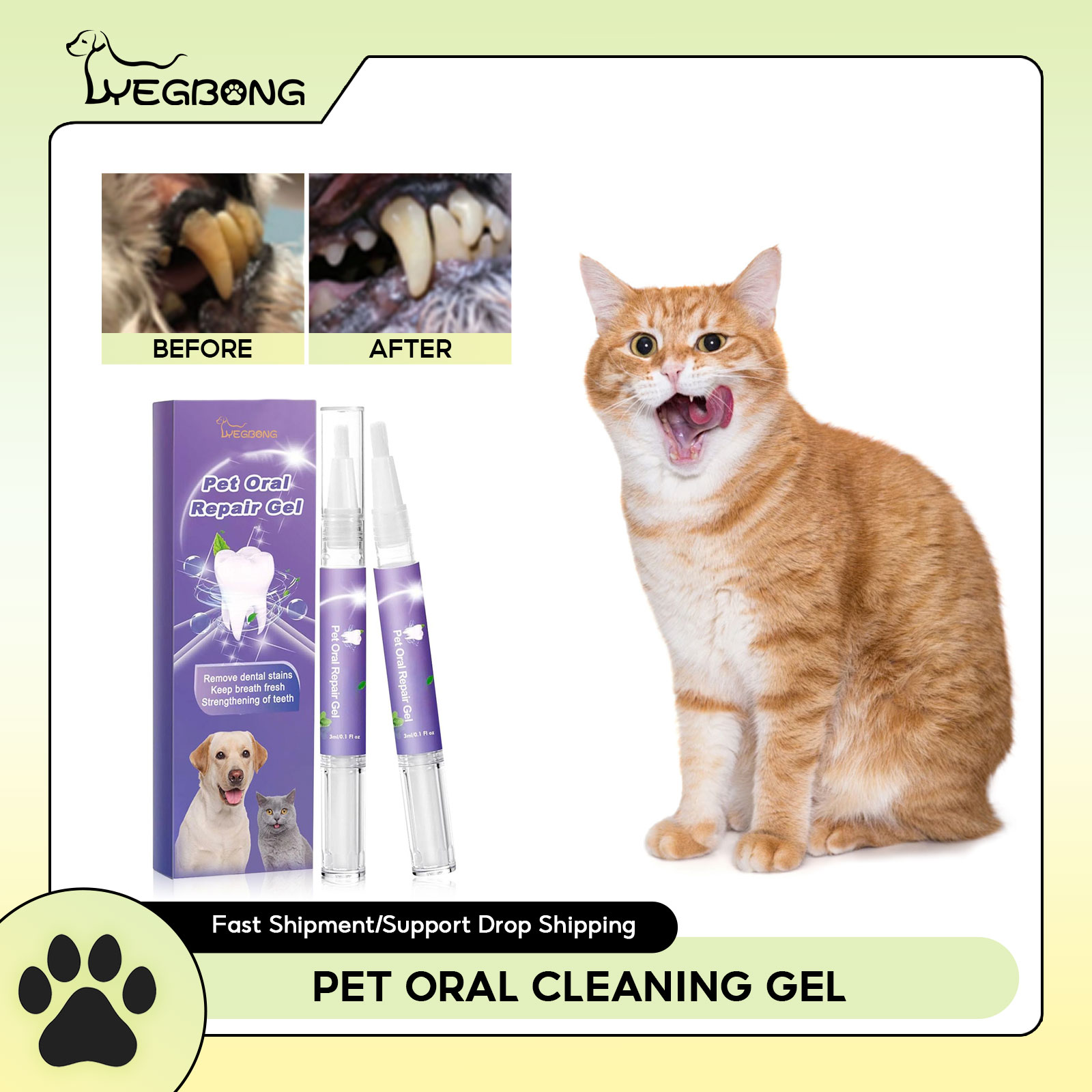 Pet Oral Repair Gel Puppy Tart - Teeth Whitening App ulasan dan harga