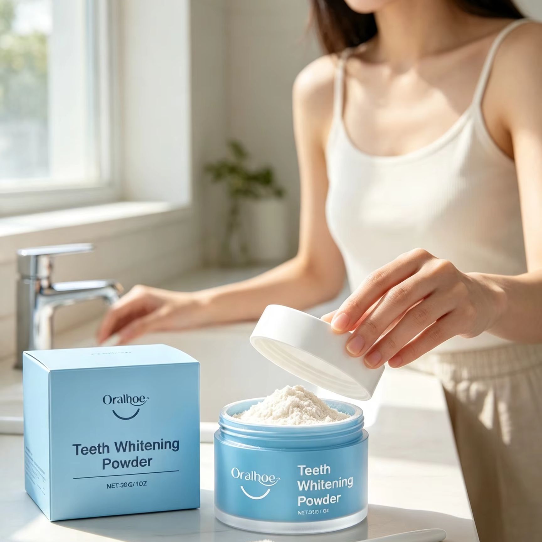 Oralhoe Tooth Powder for Brush - Teeth Whitening App ulasan dan harga