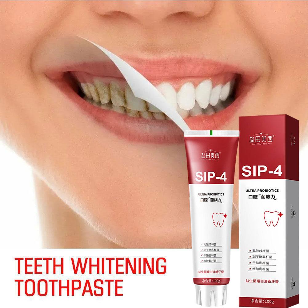 100g Sip-4 Probiotic Whitening - Teeth Whitening Yellow Teeth ulasan dan harga