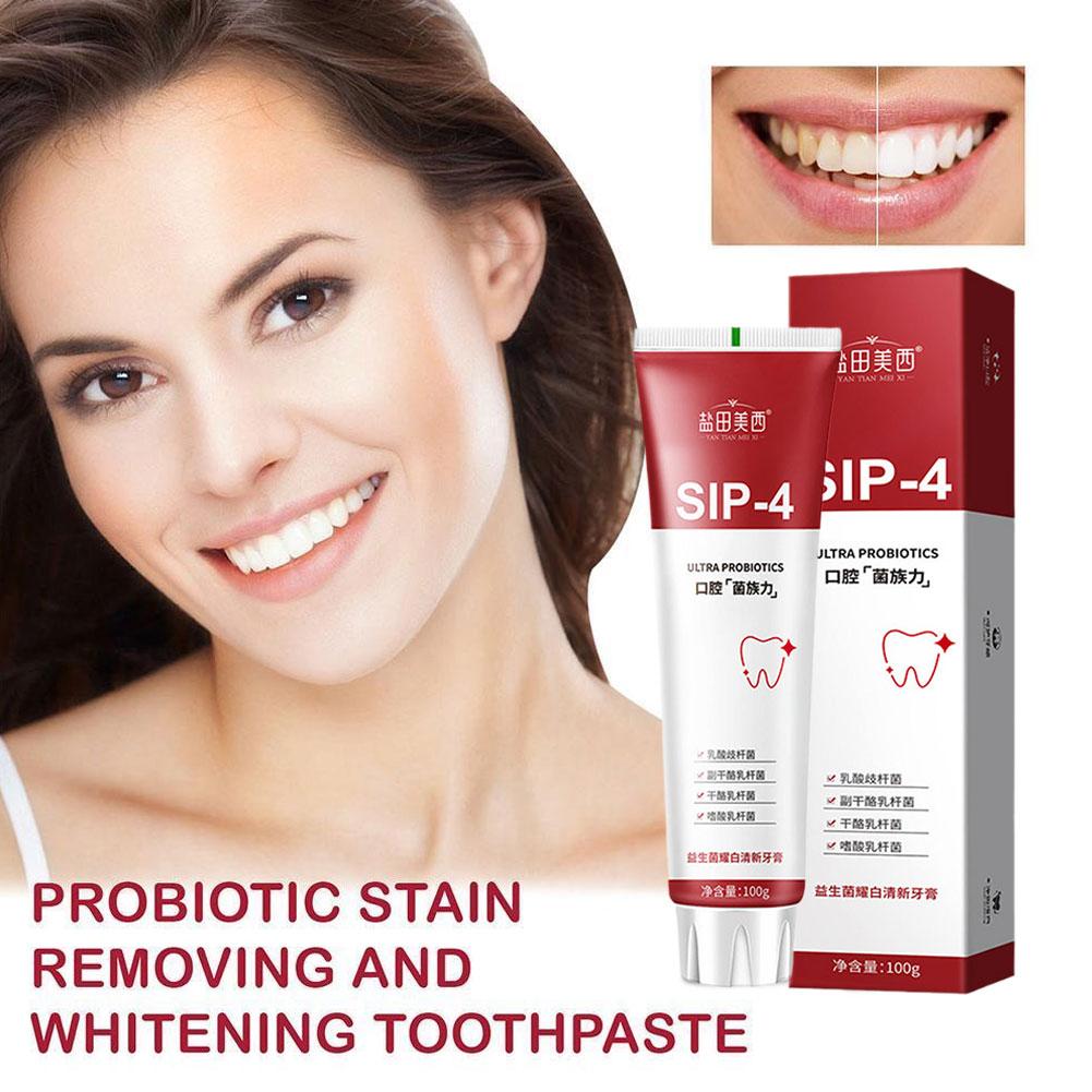 100g Sip-4 Probiotic Whitening - Teeth Whitening Yellow Teeth ulasan dan harga
