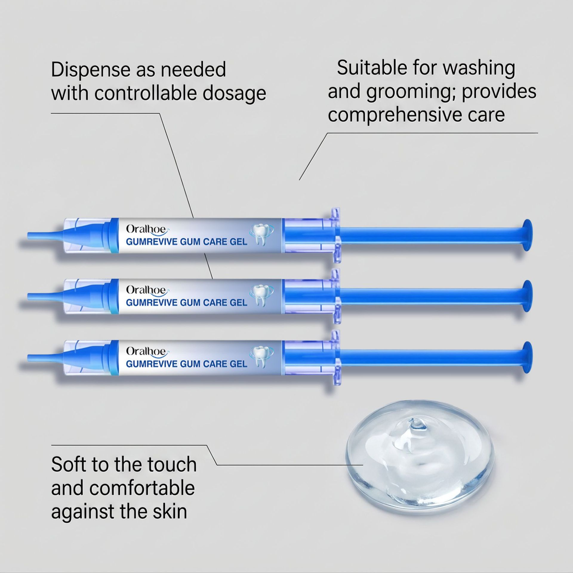 Oral Care Gel 3Pcs Gum Cleanin - Teeth Whitening Gels Used By Dentists ulasan dan harga