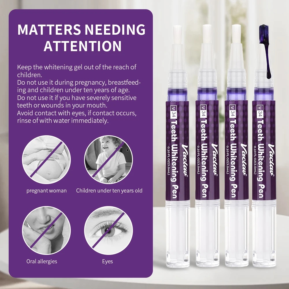 Vaclav V34 Purple teeth whiten - Teeth Whitening Gels Used By Dentists ulasan dan harga