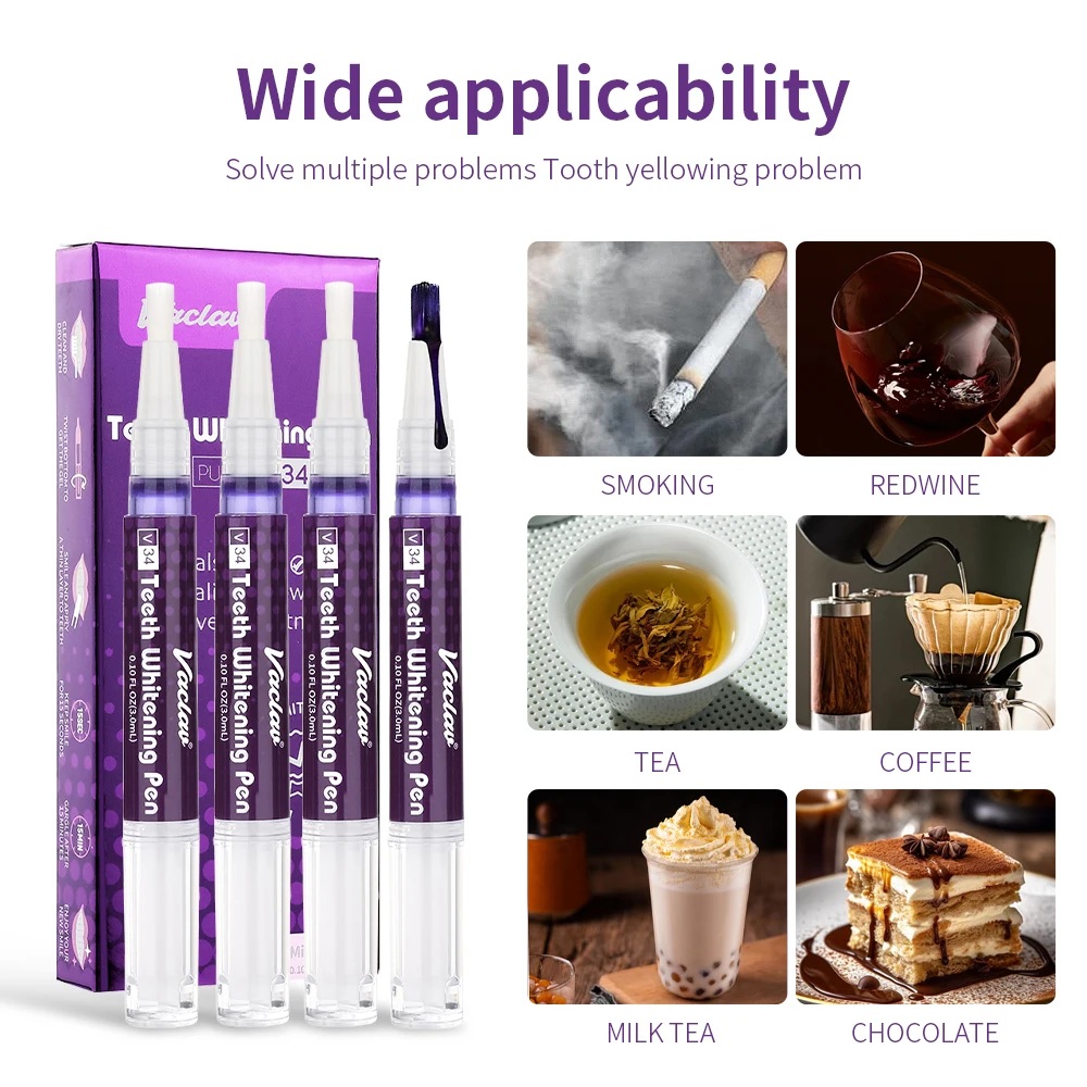 Vaclav V34 Purple teeth whiten - Teeth Whitening Gels Used By Dentists ulasan dan harga