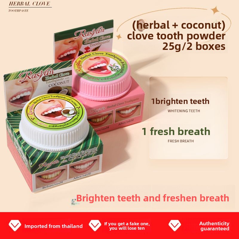 Thai Clove/coconut Tooth Powde - Teeth Whitening App ulasan dan harga